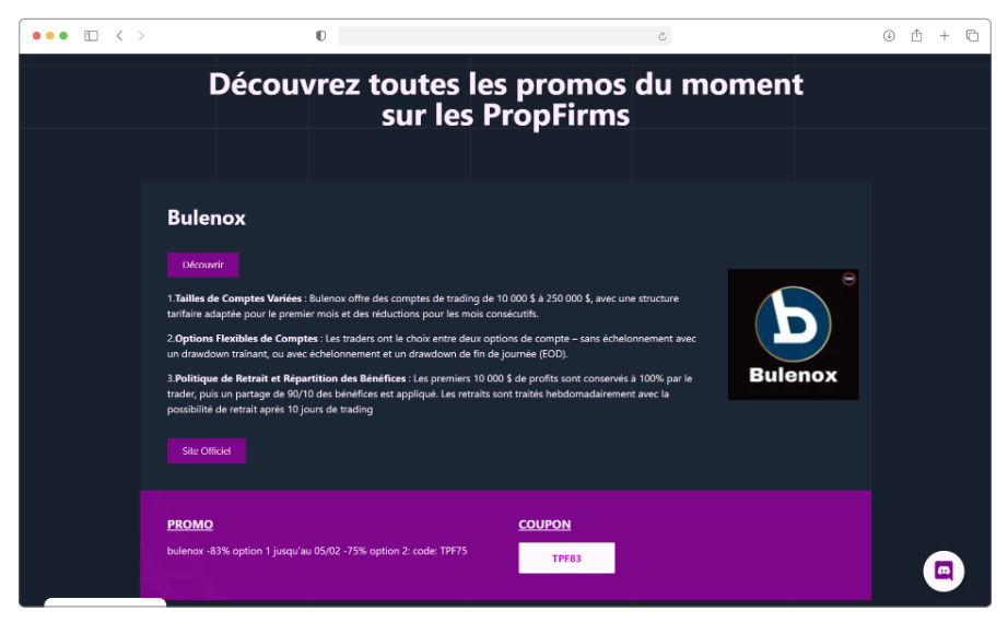 création de sites wordpress - traderpropfirm
