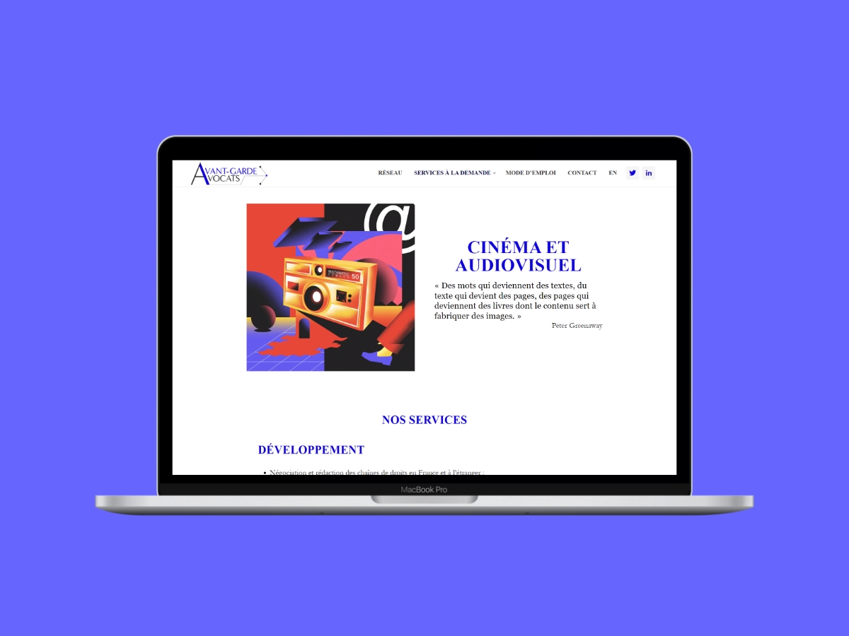 création de site internet pour cabinet d'avocat
