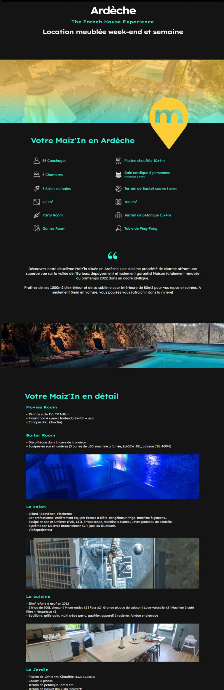 création de site vitrine professionnel maiz'in
